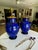 Pair of Vintage Mid-Century Moorish Safi Hand-Painted Cobalt Ceramic Table Lamps For Sale - Image 9 of 17