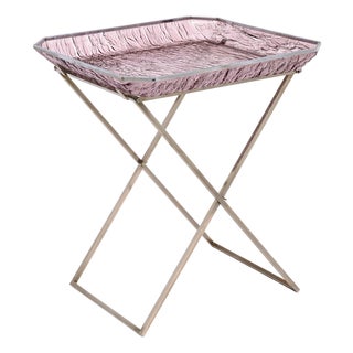 French, Vintage, Purple Lucite Tray Table, Circa 1980 For Sale