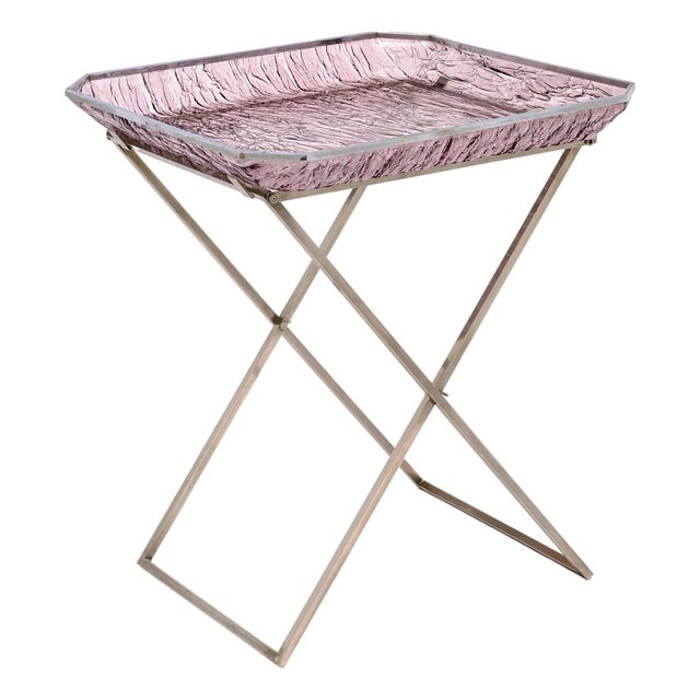 French, Vintage, Purple Lucite Tray Table, Circa 1980 For Sale