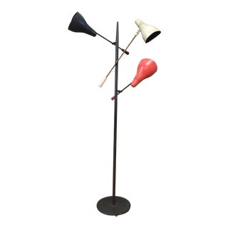 1960s Mid-Century Modern Gerald Thurston Triple Arm Floor Lamp For Sale