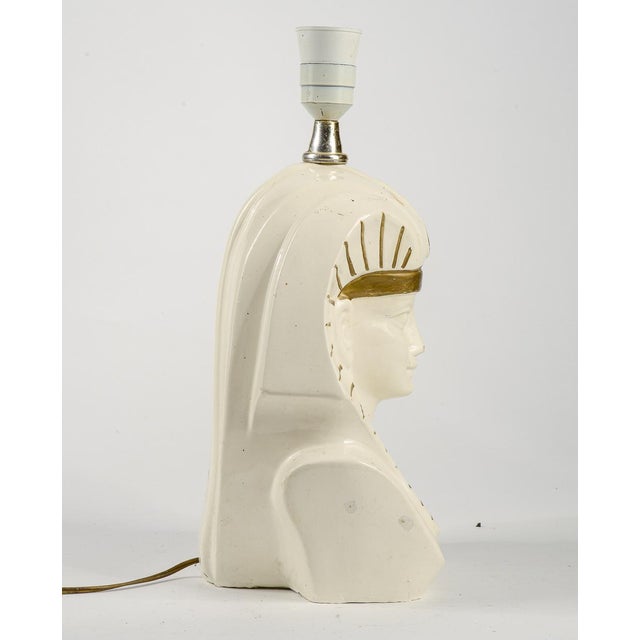 Egyptian God Pharaoh Table lamp, 1970s For Sale - Image 4 of 10