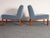 Pair of Mahogany and Blue Mohair Slipper Chairs by Edward Wormley for Dunbar For Sale - Image 14 of 18