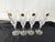90's Vintage Cristal de Arques Salzburg Champagne Flutes: Deep Cut Crystal, Set of 4 in new and excellent unused...