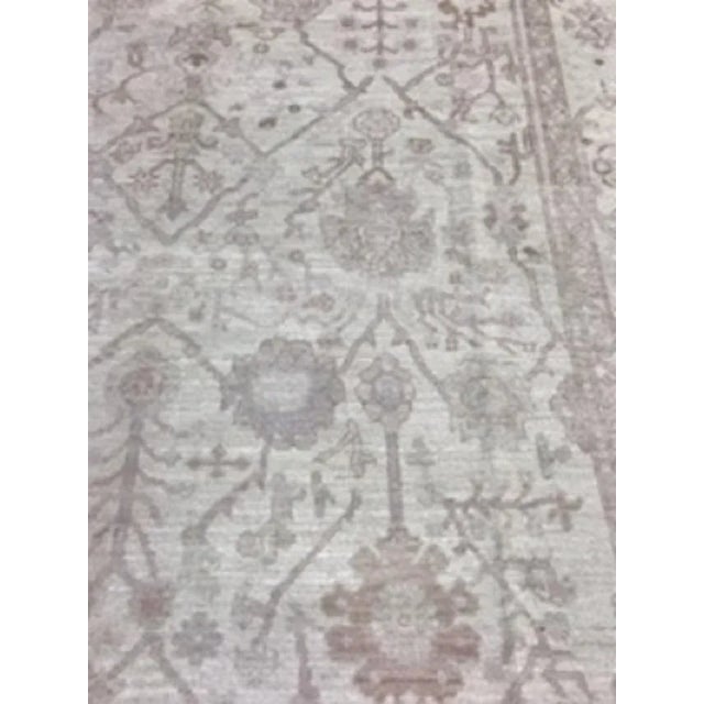 Textile Hand Knotted Fine Oushak Rug - 9′2″ × 12′5″ For Sale - Image 7 of 12