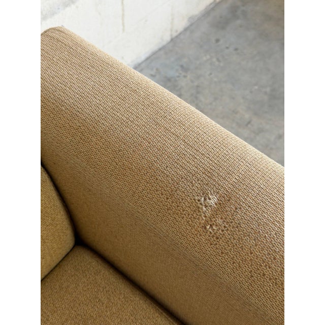 Wood In Style of Henning Kjærnulf Oak Lounge Chair With Striped Upholstery Danish Mid-Century Modern 1970s For Sale - Image 7 of 9