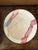 1990s Vintage Studio Pottery Bowl 7.5 Inch Wheel Thrown Hand Painted Abstract Pink and Blue Ceramic For Sale - Image 5 of 9