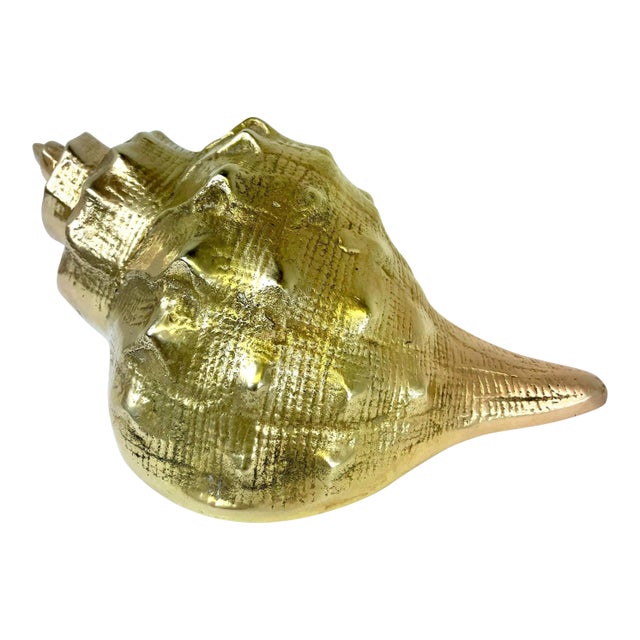 Hollywood Regency Brass Seashell For Sale