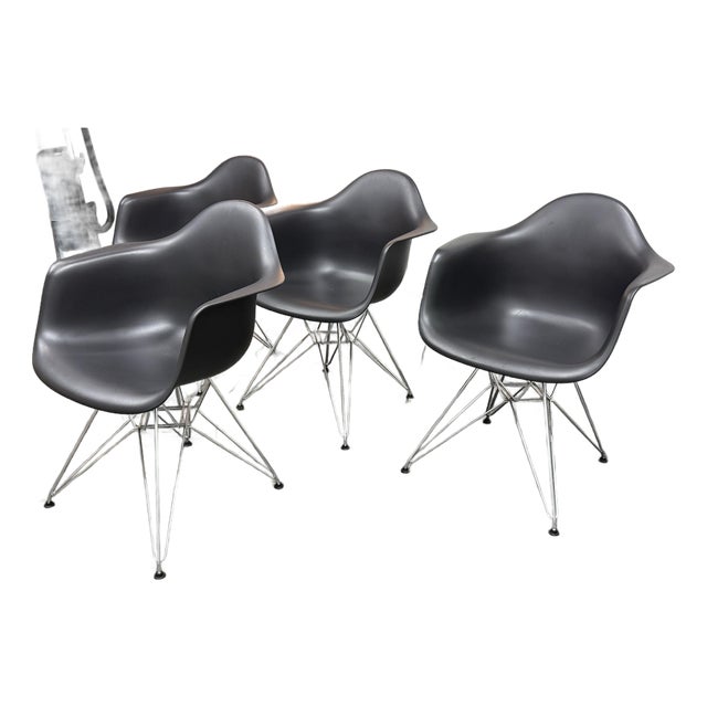 Charles & Ray Eames for Vitra Eames Plastic Dar Armchair, Set of Four For Sale