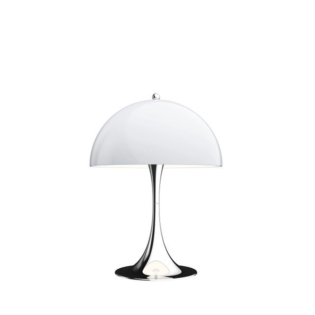 Verner Panton 'Panthella 320' Table Lamp in Brass for Louis Poulsen in Gray For Sale - Image 13 of 13