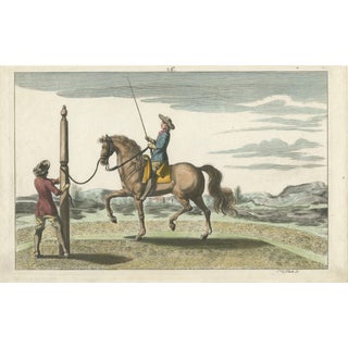 Georg Simon Winter von Adlersflügel, Horse Training at the Pillar Baroque Riding School, 1678, Print For Sale
