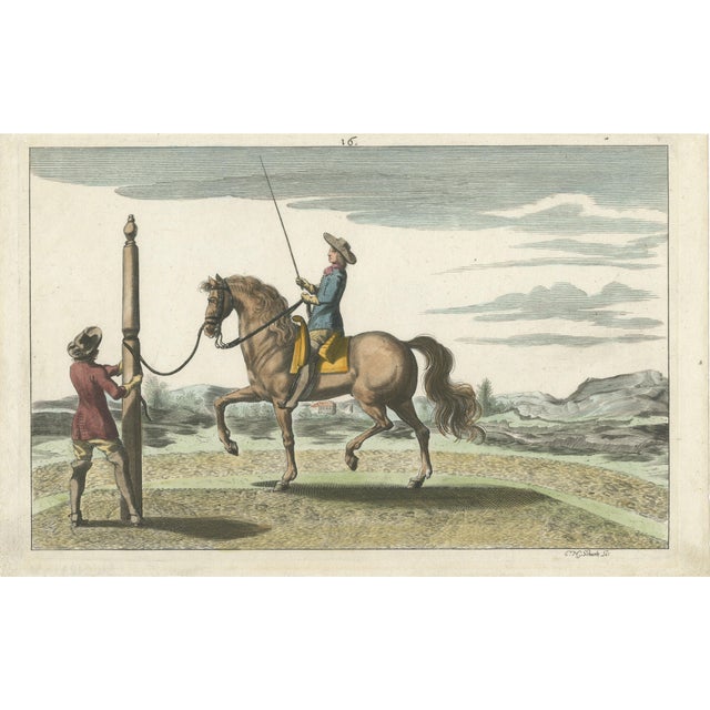 Georg Simon Winter von Adlersflügel, Horse Training at the Pillar Baroque Riding School, 1678, Print For Sale