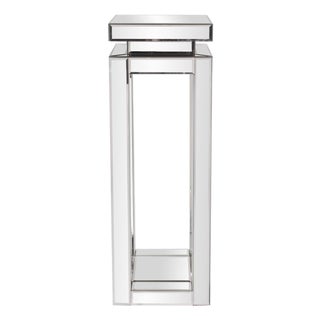 Mirrored Pedestal Table - tall For Sale