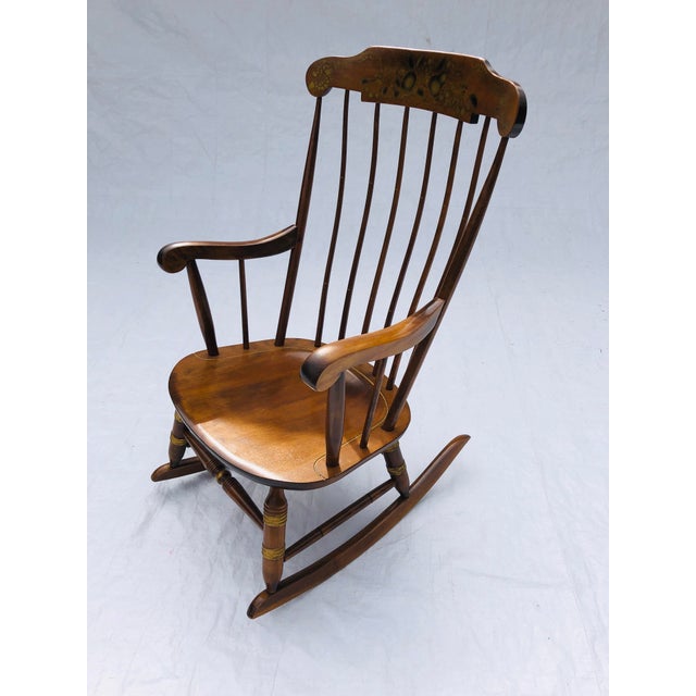 Nichols & Stone C.70’s Maple Rocking Chair/Stencil Chairish