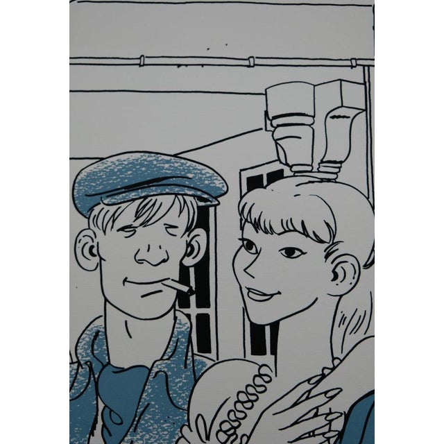 Contemporary Emmanuel Moynot, La pension des deux, Lithograph For Sale - Image 3 of 12