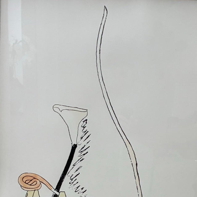 Paint 1970s Andy Warhol Signed Hand-Colored Screenprint For Sale - Image 7 of 10