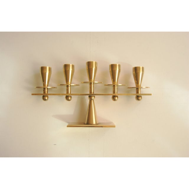 Mid-Century Modern Mid-Century Modern Brass Candle Hold From Kara Denmark 1960s. For Sale - Image 3 of 10