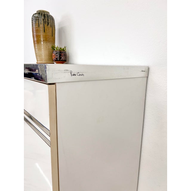 Mid-Century Modern Tall Cabinet, Wardrobe, Chest of Drawers, Pierre Cardin, 1970's For Sale - Image 3 of 7