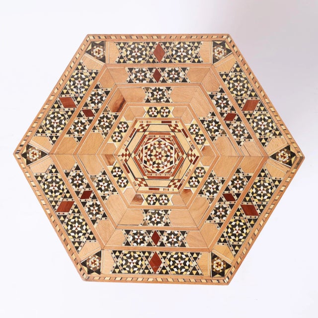 Late 20th Century Pair of Vintage Inlaid Moroccan Stands or Tables For Sale - Image 5 of 9