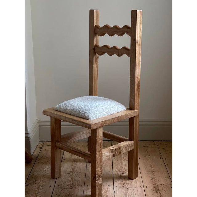 Sunday Chair in Oak and Cream Bouclé by Fosfeen For Sale - Image 6 of 6