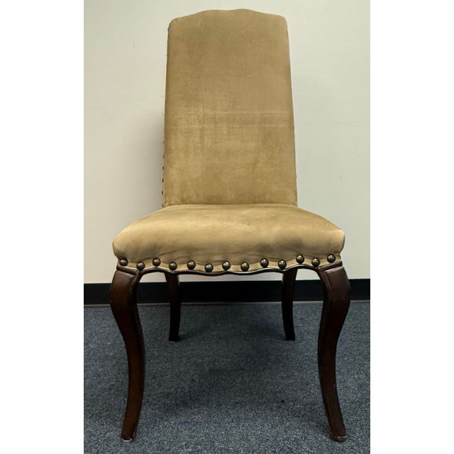 Wood Pottery Barn Calais Upholstered Dining Chairs - Set of 10 For Sale - Image 7 of 12