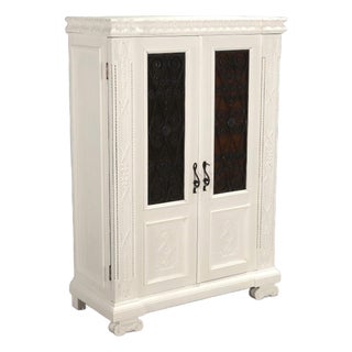 Neo-Renaissance Style Poplar Cabinet For Sale
