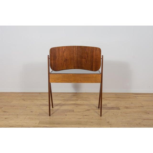 Black Mid-Century Modern Teak Dressing Table with Mirror by Arne Vodder for Ølholm Møbelfabrik, Denmark, 1960s For Sale - Image 8 of 13