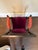 Wood Hollywood Regency Ebonized Armchair With Bold Fabric For Sale - Image 7 of 12
