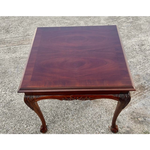 Beautiful Chippendale Carved Mahogany table with Ball Claw by Lane Altavista Virginia . Table features beautifully carved...