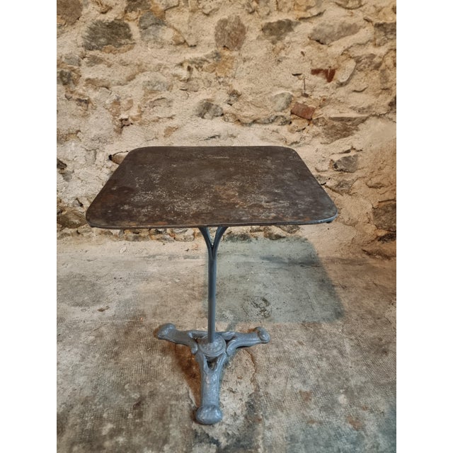 Gray French Garden Bistro Table, 1920s For Sale - Image 8 of 11