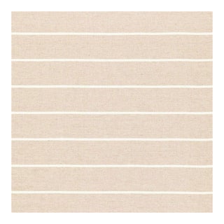 Sample - Schumacher Infinity Linen Stripe Fabric in Linen For Sale