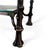 Hollywood Regency Bronzed Metal Faux Bamboo Console Table With Palm Tree Finials For Sale - Image 11 of 12
