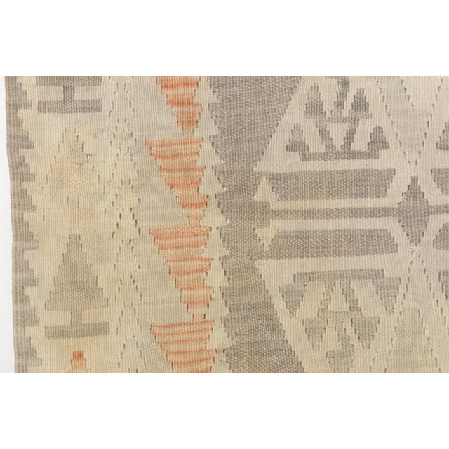 Textile Oushak Vintage Small Kilim Rug For Sale - Image 7 of 10