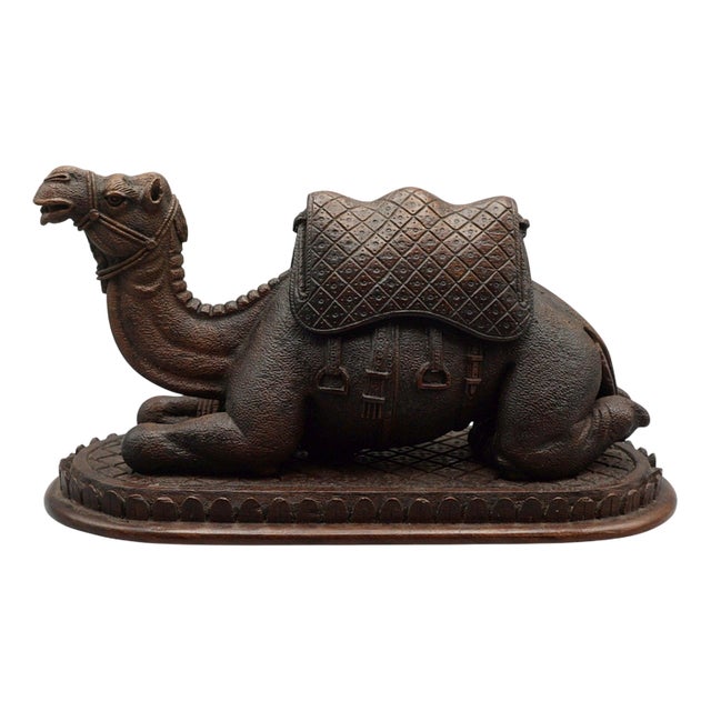 Carved Wooden Recumbent Camel, 1890s For Sale