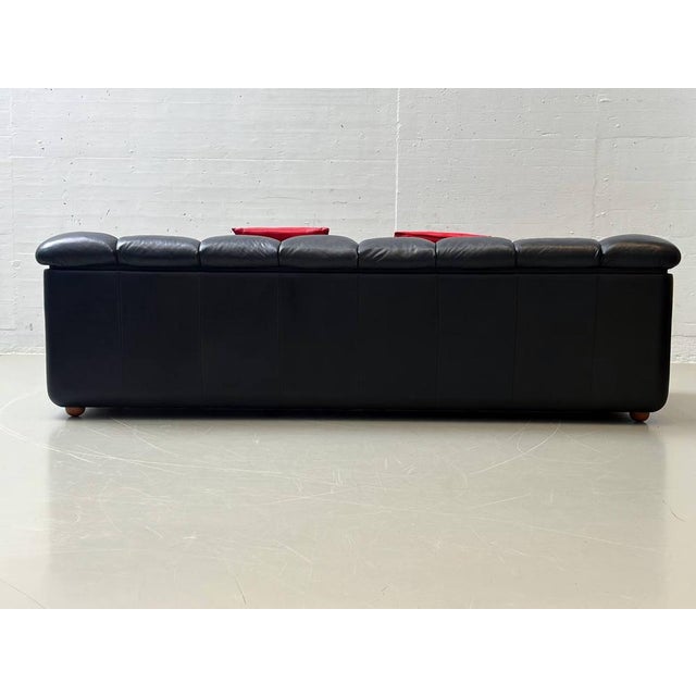 Animal Skin Leather Sofa from Poltrona Frau, Italy, 1970s For Sale - Image 7 of 18