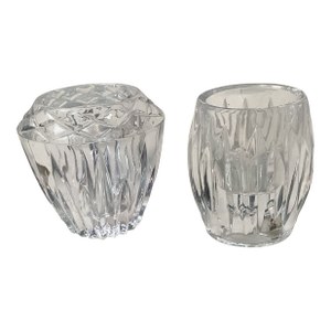 1950s Pair of Vintage Crystal Vases or Candle Holders