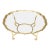LaBarge Round Brass and Glass Coffee Table With Scalloped Edges. For Sale