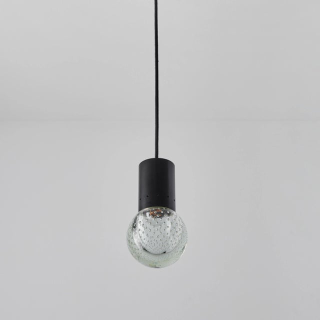 Mid-Century Modern 1960s Gino Sarfatti Seguso Bubble Glass Pendant for Arteluce For Sale - Image 3 of 12