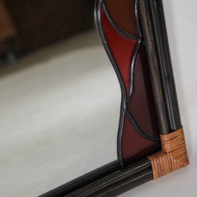Stained Glass Mirror, 1970s For Sale - Image 10 of 11