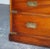 Vintage Yew Wood Military Campaign Sideboard Bank of Drawers with Brass Handles For Sale - Image 6 of 18