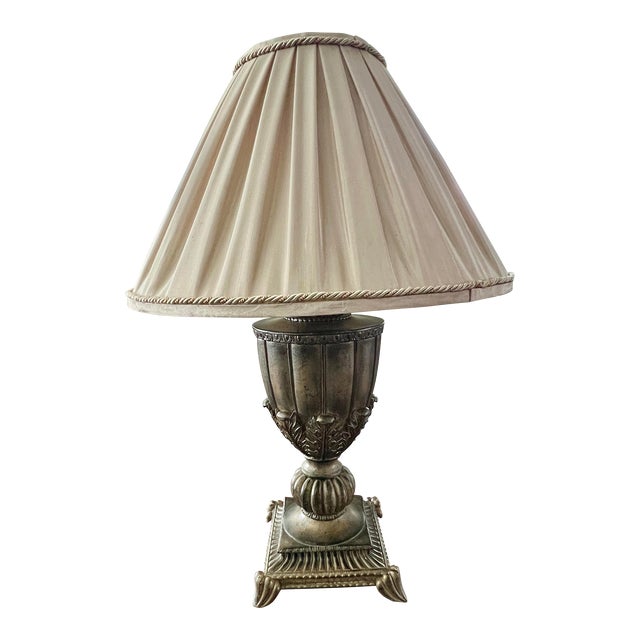 Large 1990s Table Lamp and Shade For Sale