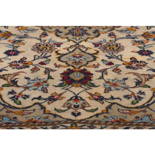 Late 20th Century Vintage Persian Shadsar Kashan Rug - 03'11 X 05'09 For Sale - Image 5 of 9