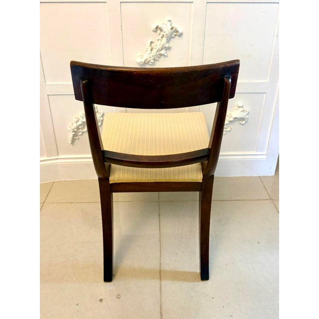 Antique English Regency Mahogany Klismos Side Chairs, 1820s, Set of 2 For Sale - Image 6 of 16