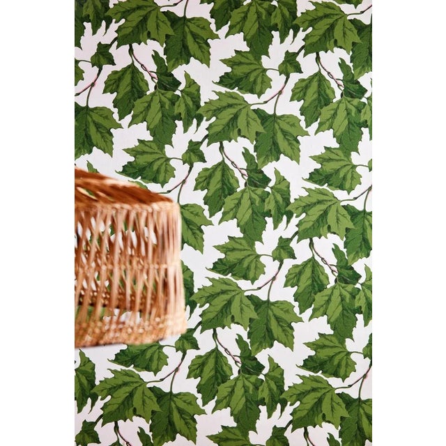 Contemporary Harlequin Dappled Leaf Wallpaper in Emerald For Sale - Image 3 of 3