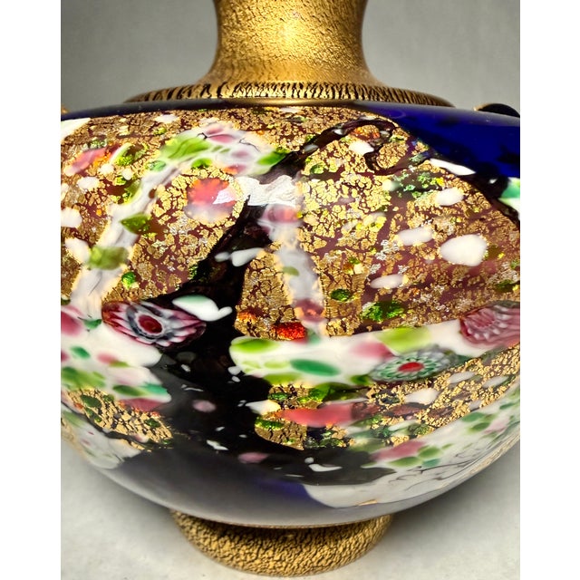Blue Kuniaki Kuroki Handblown Art Glass Vase, Heisei Period, Japan For Sale - Image 8 of 11