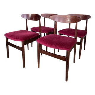 Vintage Teak Dining Chairs, Set of 4 For Sale