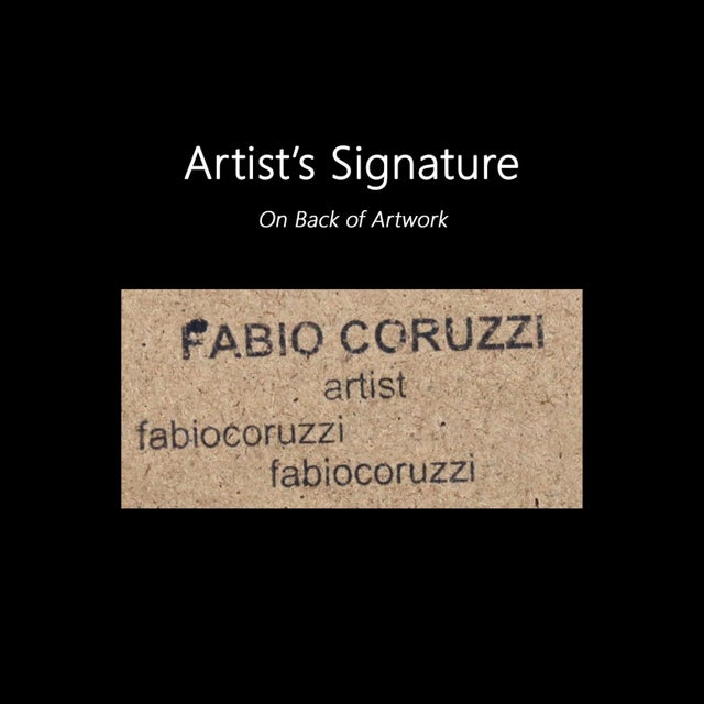 Experience - Colorful Quirky Figurative Mixed Media Framed Original Artwork by Fabio Coruzzi For Sale - Image 9 of 9