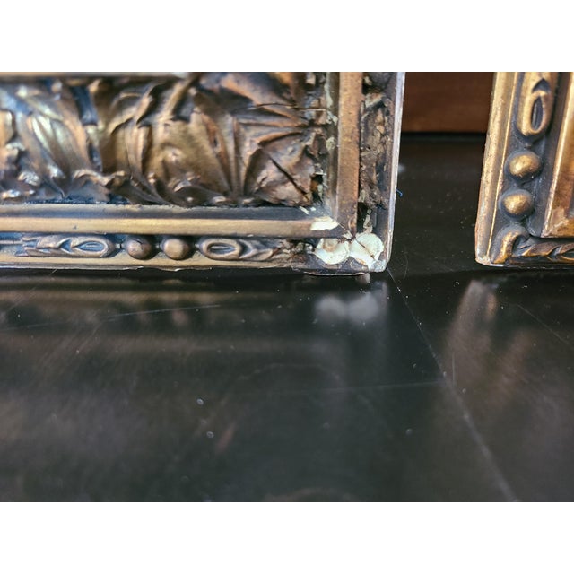 Pair of Antique Neoclassical Gilded Oval Wall Mirrors For Sale - Image 11 of 15