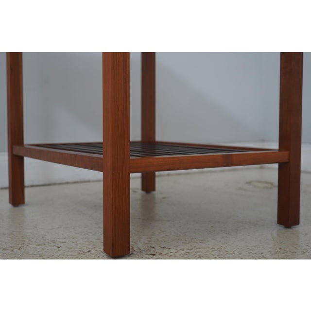 Brown Stickley Cherry Mission Style 2 Tier Side Table For Sale - Image 8 of 17