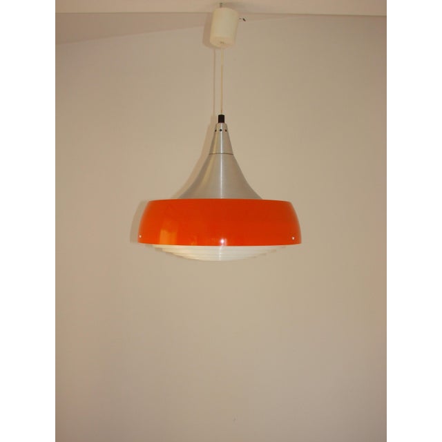 1970s Vintage Pendant Light in Aluminum, 1970s For Sale - Image 5 of 10
