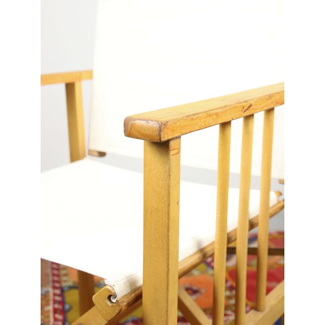 Wood Vintage Italian Director's Folding Chair from Calligaris For Sale - Image 7 of 18